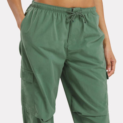 Reebok Apparel Women Wardrobe Essentials Cargo Pants ESCAPE GREEN