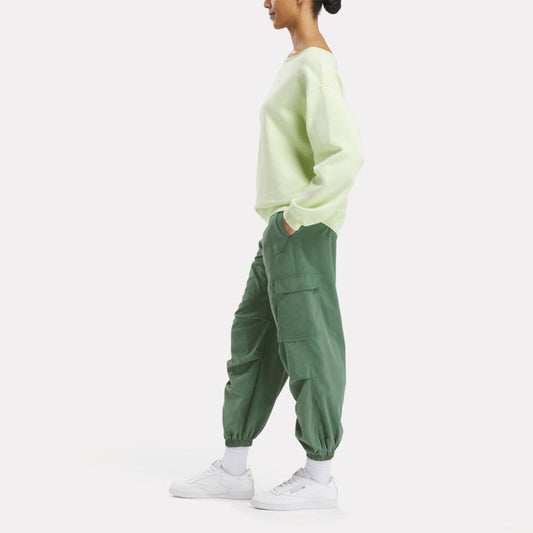 Reebok Apparel Women Wardrobe Essentials Cargo Pants ESCAPE GREEN