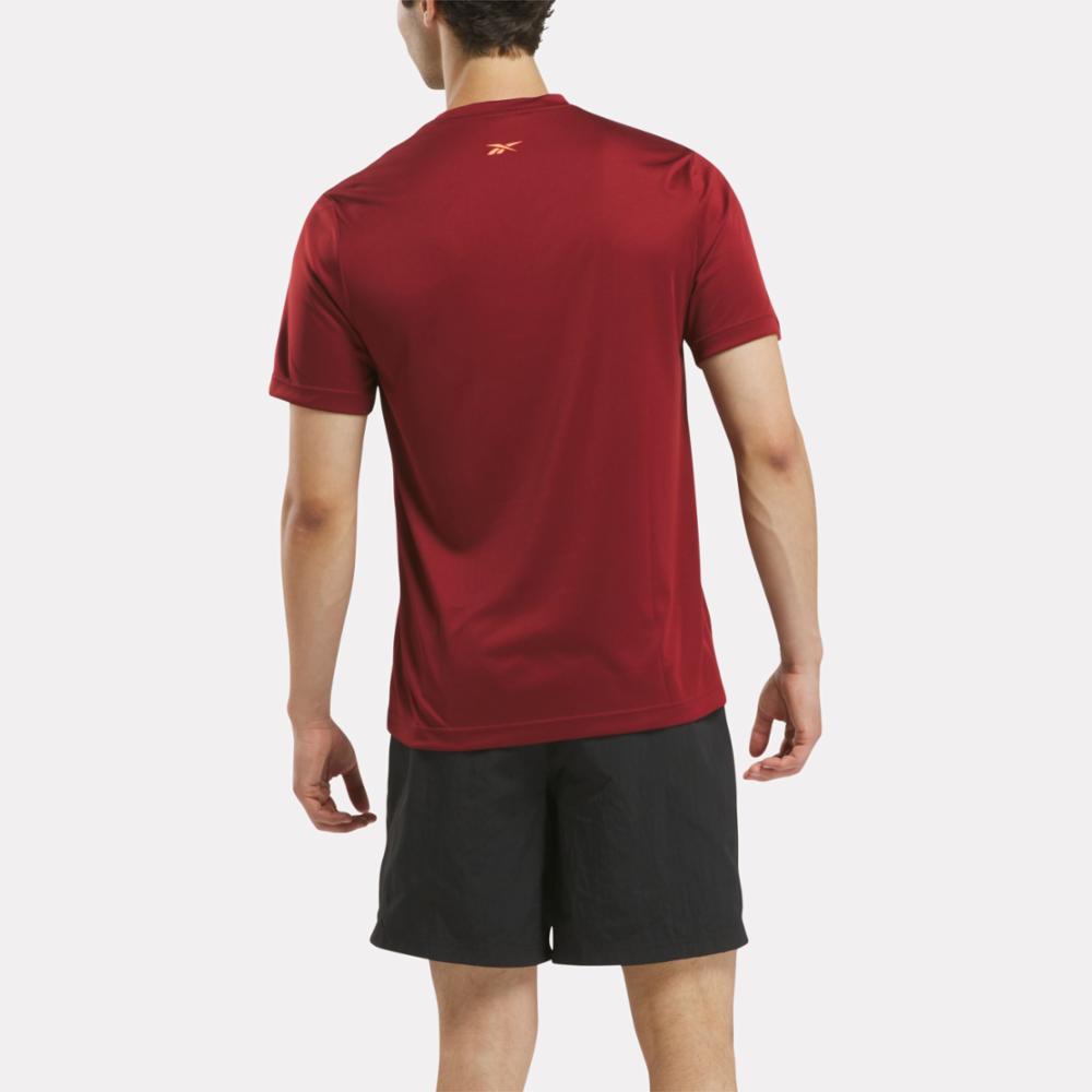 Reebok Apparel Men No Matter the Distance Graphic T-Shirt RICH MAROON