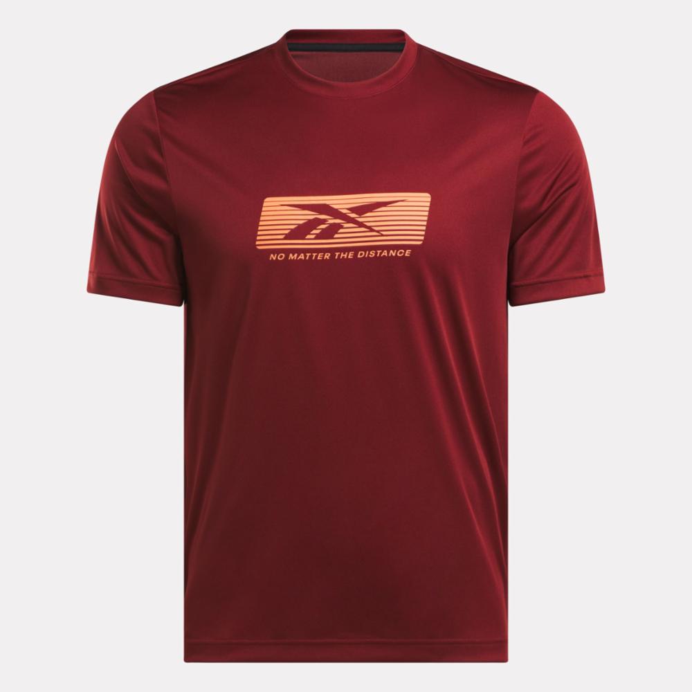 Reebok Apparel Men No Matter the Distance Graphic T-Shirt RICH MAROON