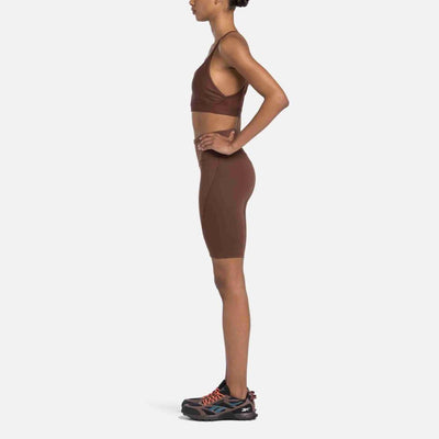 Reebok Apparel Women Lux Strappy Sports Bra UNEARTHED BROWN