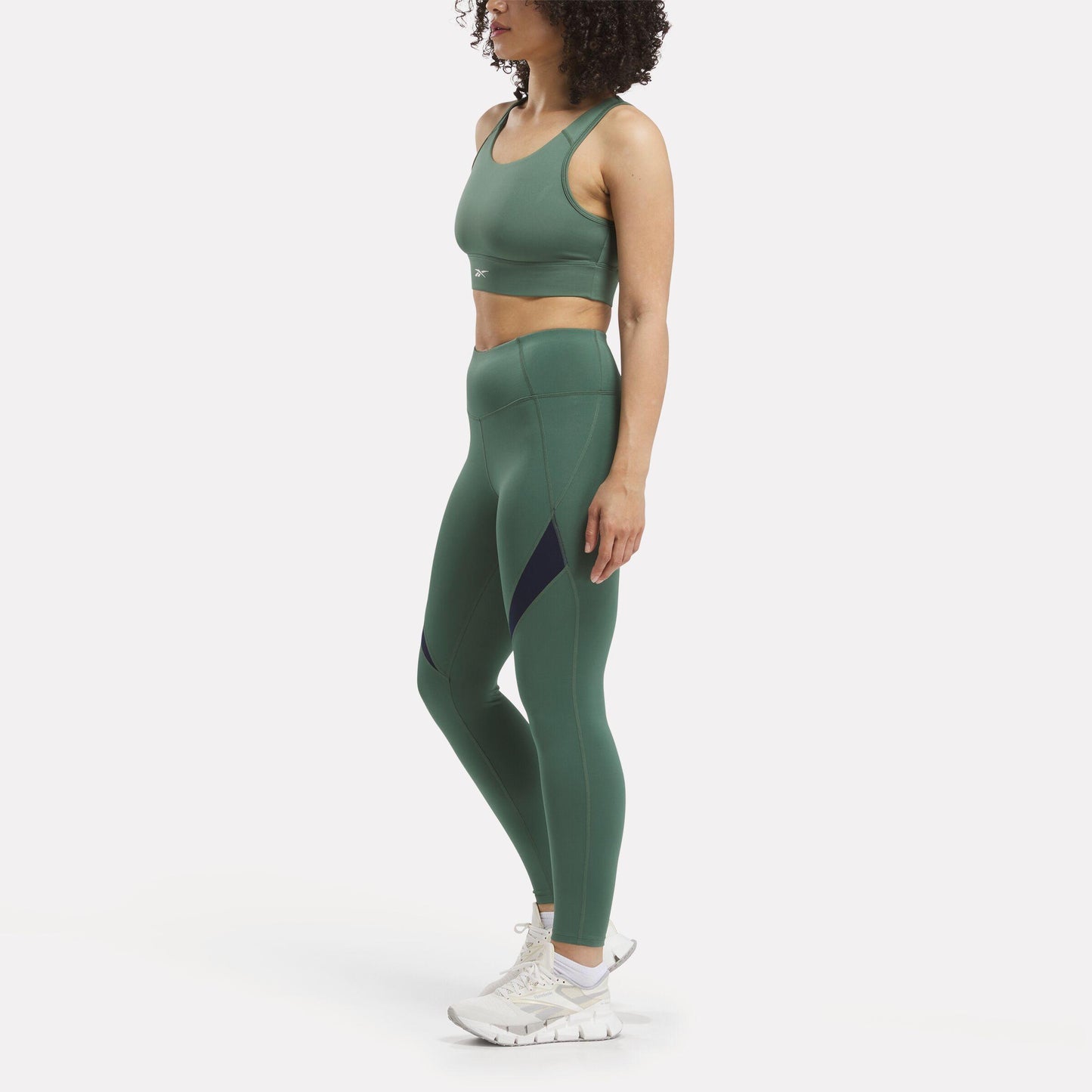 Reebok Apparel Women ID Train Colorblock Leggings ESCAPE GREEN