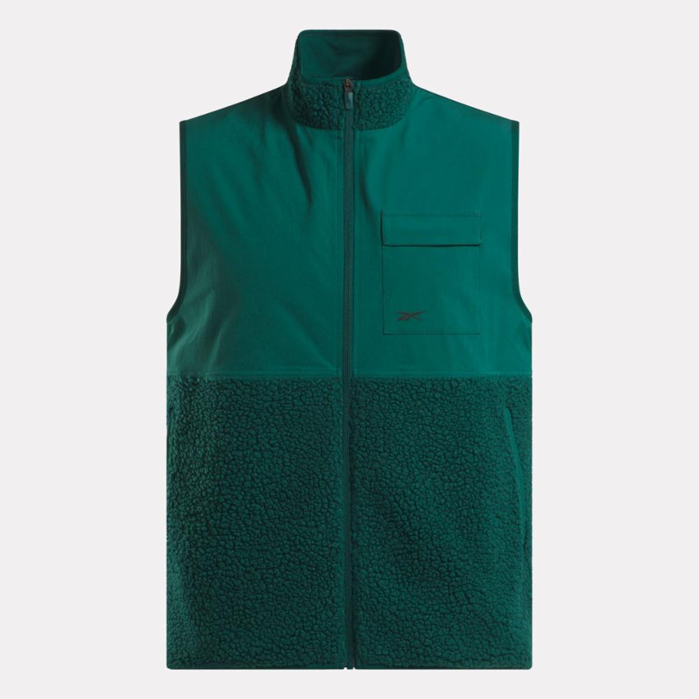 Reebok Apparel Men Active Collective SkyStretch Winter Vest COLLEGIATE GREEN