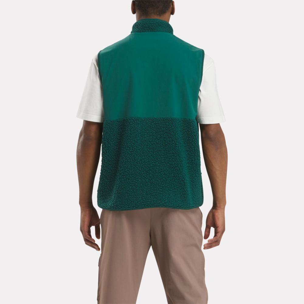 Reebok Apparel Men Active Collective SkyStretch Winter Vest COLLEGIATE GREEN