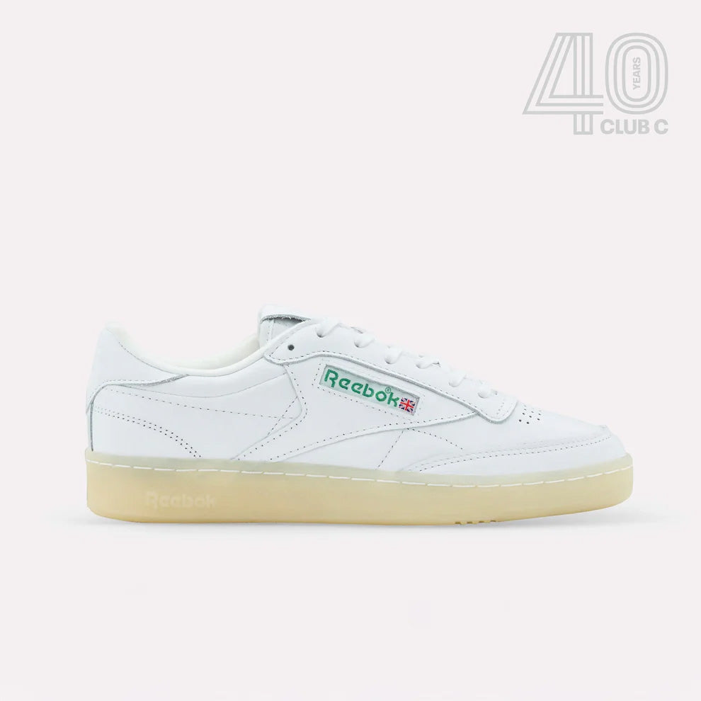 Reebok Footwear Men Club C 85 Vintage Shoes - 40th Anniversary WHITE/GLENGREEN/VECTORRED