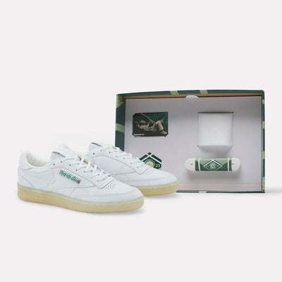 Reebok Footwear Men Club C 85 Vintage Shoes - 40th Anniversary WHITE/GLENGREEN/VECTORRED