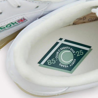 Reebok Footwear Men Club C 85 Vintage Shoes - 40th Anniversary WHITE/GLENGREEN/VECTORRED