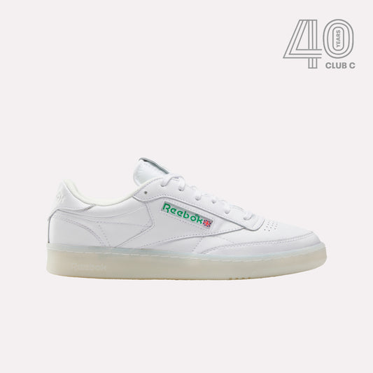 Reebok Footwear Men Club C 85 Vintage Shoes - 40th Anniversary WHITE/GLENGREEN/VECTORRED