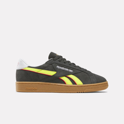 Reebok Footwear Men Club C Grounds UK Shoes BLACK/ELECTRICYELLOW/GUM