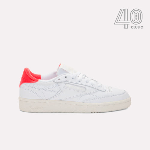 Reebok Footwear Women Club C 85 Vintage Shoes - 40th Anniversary WHITE/CHALK/ENERGYRED