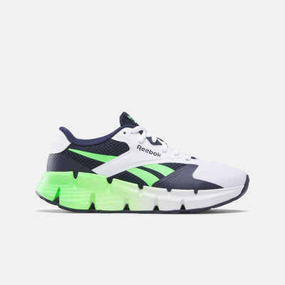 Reebok Footwear Kids Zig Dynamica 5 Shoes - Grade School WHITE/VECTORNAVY/SOLARLIME