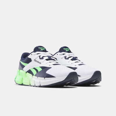 Reebok Footwear Kids Zig Dynamica 5 Shoes - Grade School WHITE/VECTORNAVY/SOLARLIME