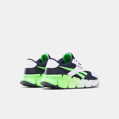 Reebok Footwear Kids Zig Dynamica 5 Shoes - Grade School WHITE/VECTORNAVY/SOLARLIME