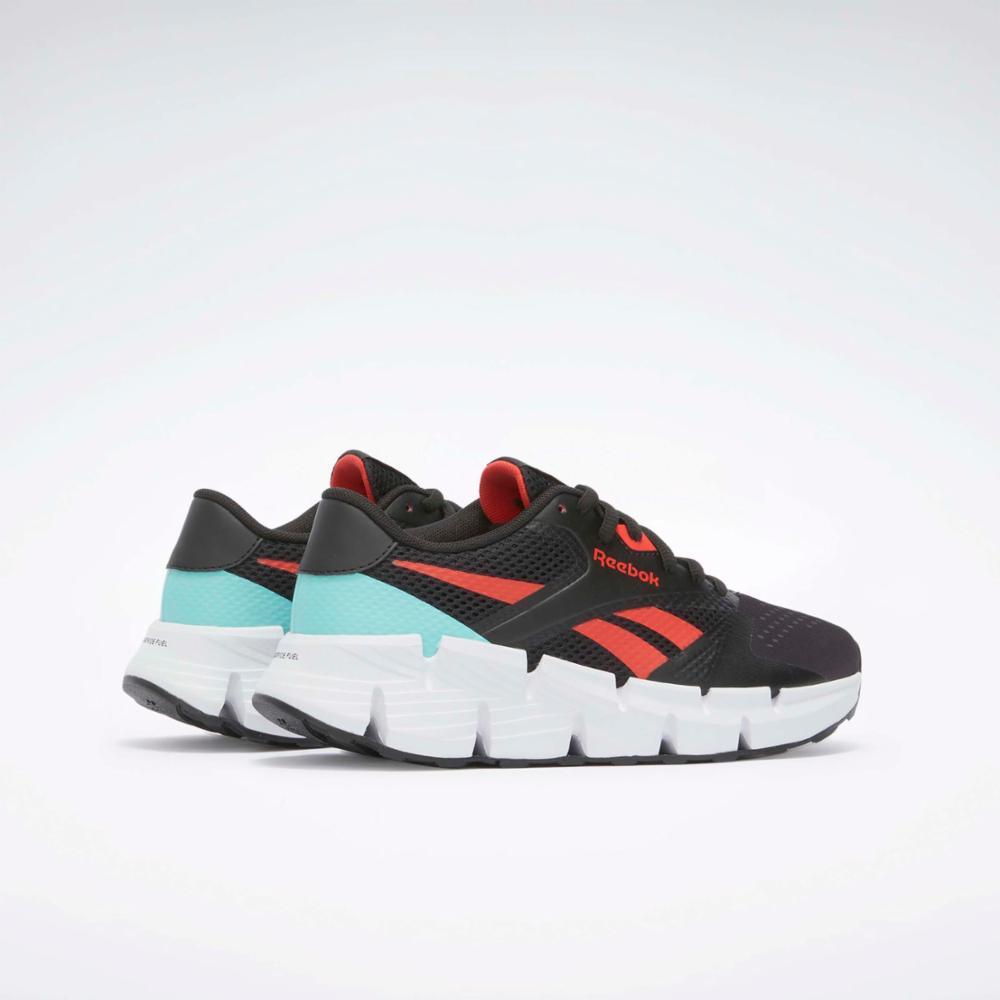 Reebok Footwear Kids Zig Dynamica 5 Shoes - Grade School BLACK/ENERGYRED/AIAQUA