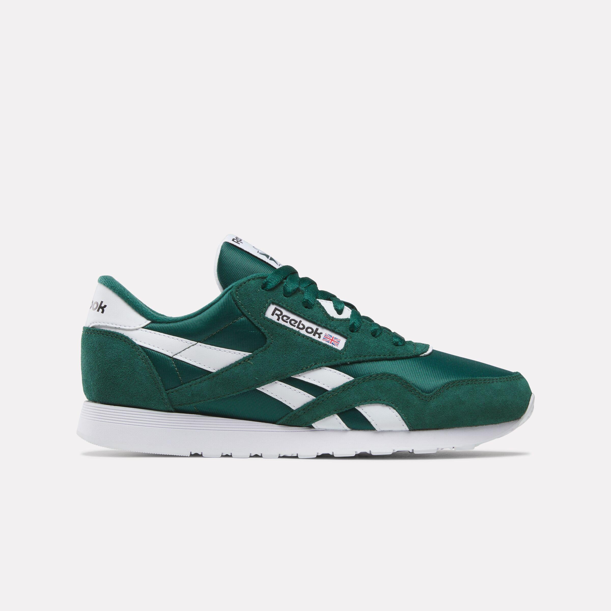 Reebok Footwear Men Classic Nylon Shoes COLLEGIATE GREEN/COLLEGIATE GR ...