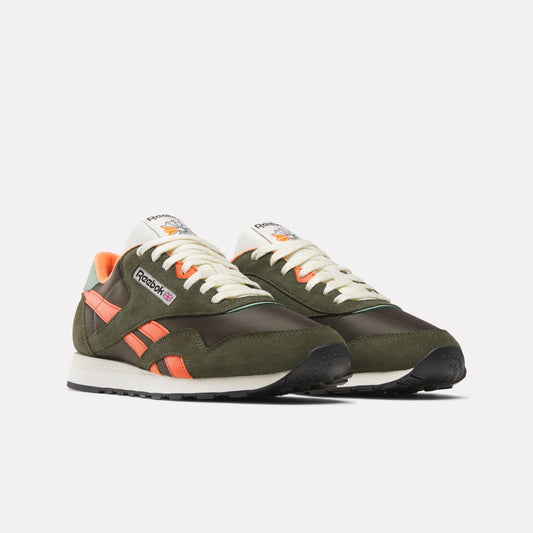 Reebok Footwear Men Classic Nylon Shoes HUNTER GREEN/PUMP ORANGE/VINTA