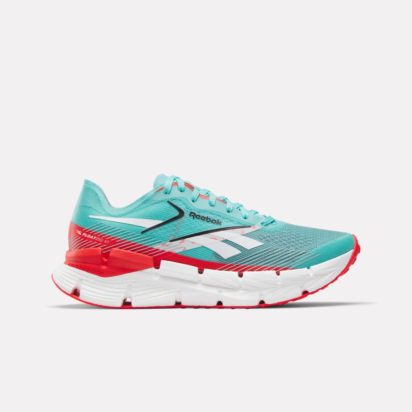 Reebok Footwear Men FloatZig X1 Shoes AI AQUA/BLACK/ENERGY RED