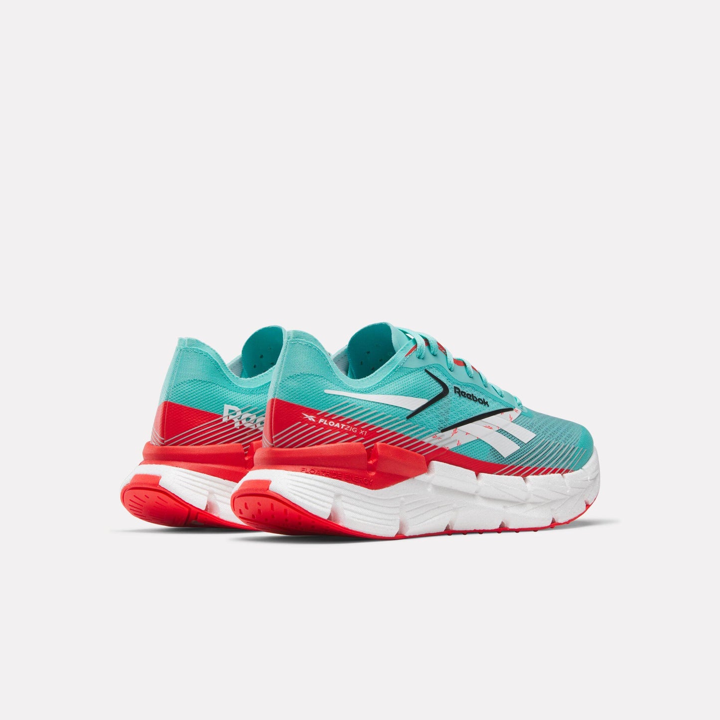 Reebok Footwear Men FloatZig X1 Shoes AI AQUA/BLACK/ENERGY RED