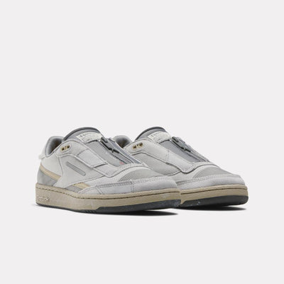 Reebok Footwear Men Reebok x NASA Club C 85 Zip Shoes GREY/GREY/TAN