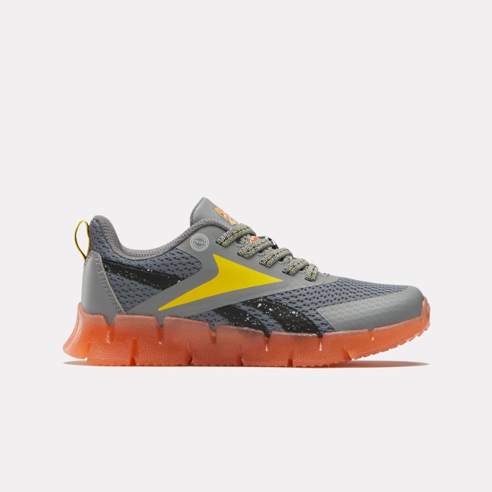 Reebok Footwear Kids Reebok x Blippi Zig 'N' Glow Elastic Lace Shoes - Preschool GREY/ORANGE/YELLOW