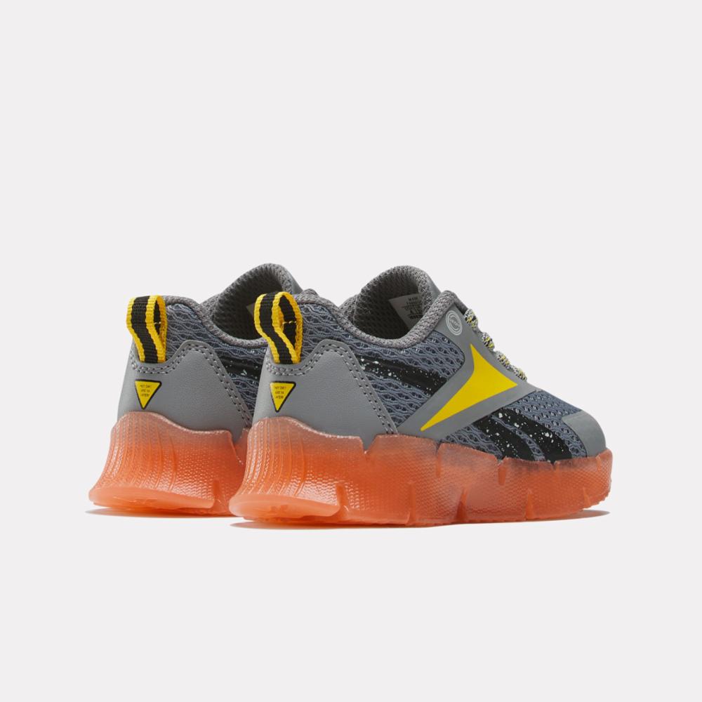 Reebok Footwear Kids Reebok x Blippi Zig 'N' Glow Elastic Lace Shoes - Toddler GREY/ORANGE/YELLOW