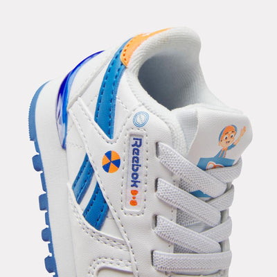 Reebok Footwear Kids Reebok x Blippi Classic Leather Step 'N' Flash Shoes - Toddler WHITE/BLUE/ORANGE