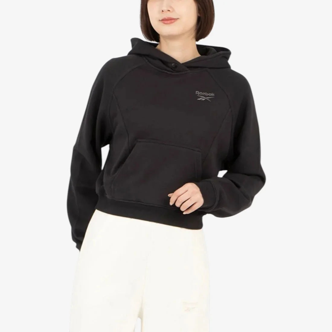 REEBOK APPAREL WOMEN Icon Elements French Terry Hoodie BLACK