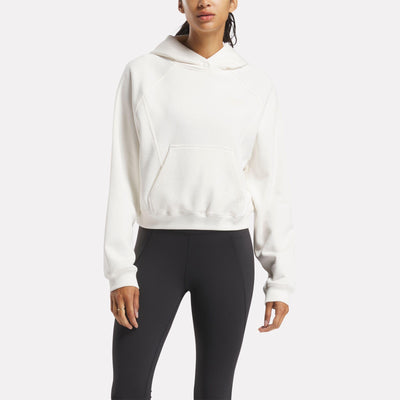 Reebok Apparel Women Icon Elements French Terry Hoodie CHALK