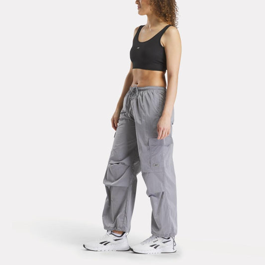 Reebok Apparel Women Studio Style Cargo Pants METALLIC SILVER