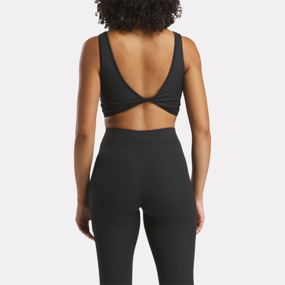 Reebok Apparel Women Rib Multi-Way Bralette BLACK