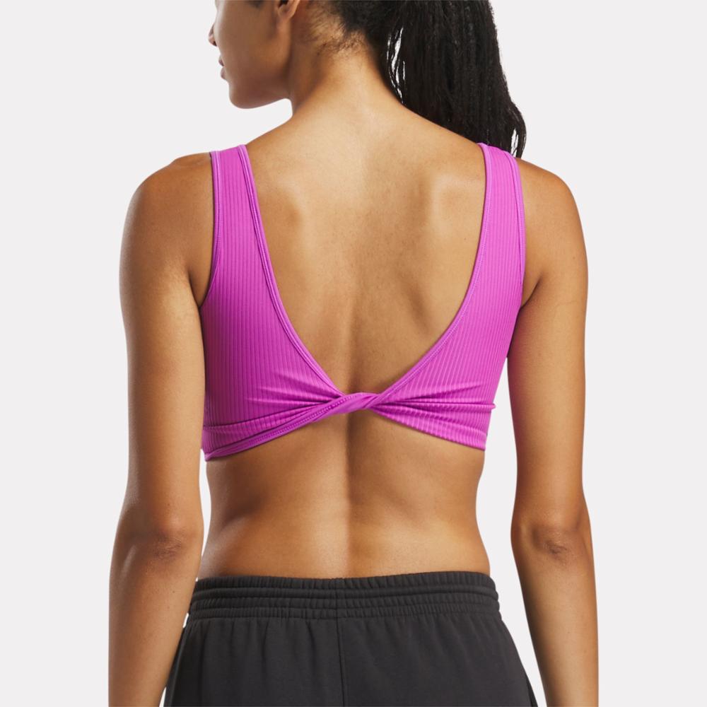 Reebok Apparel Women Rib Multi-Way Bralette PURPLE RAVE