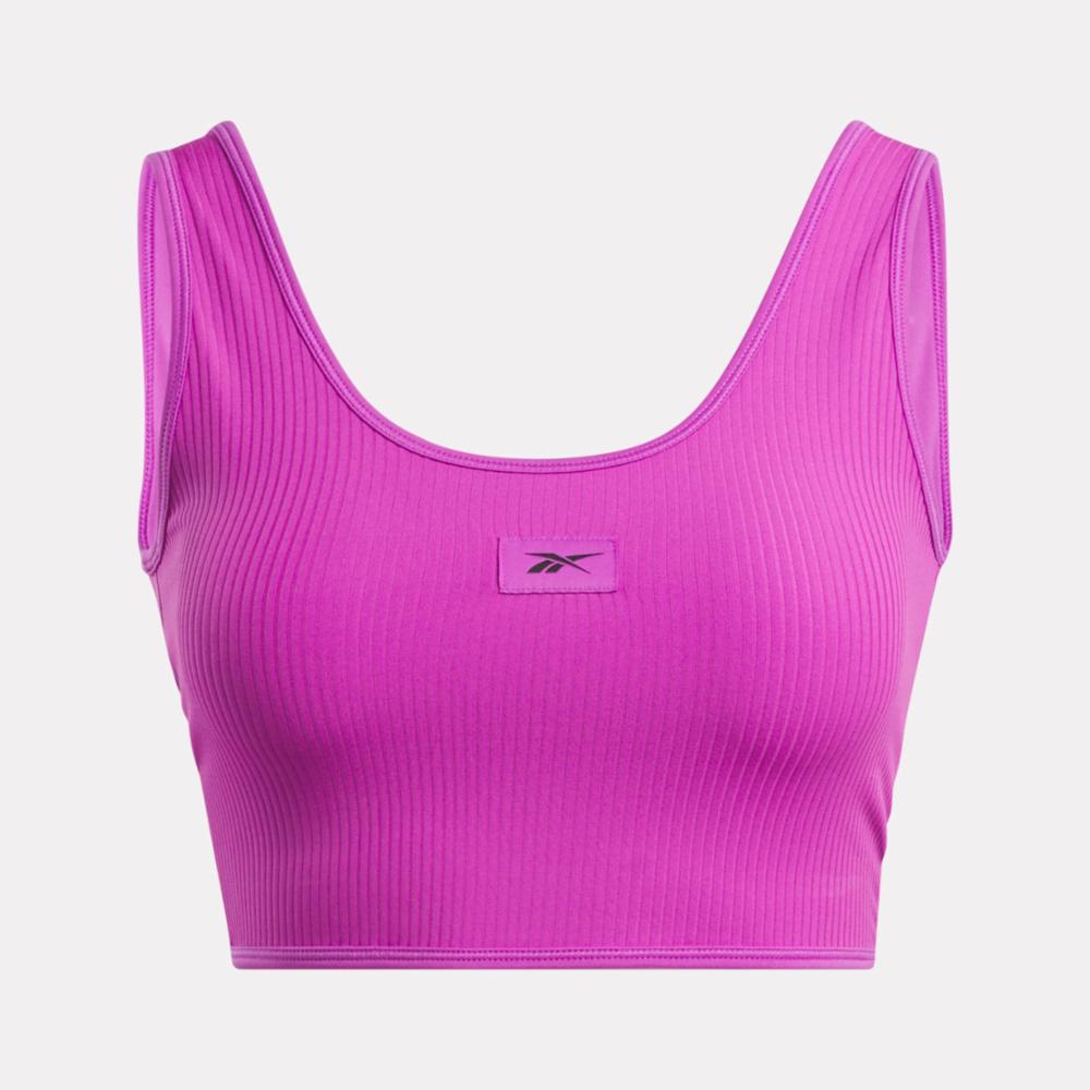 Reebok Apparel Women Rib Multi-Way Bralette PURPLE RAVE