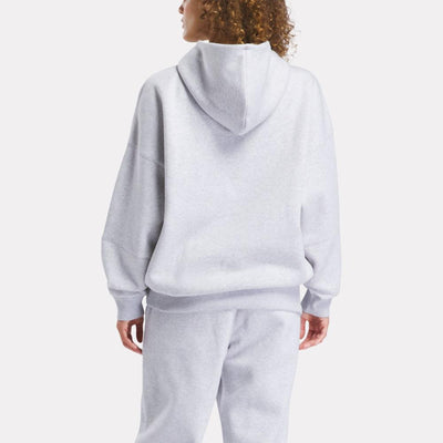 Reebok Apparel Women Lux Oversized Hoodie LIGHT GREY HEATHER