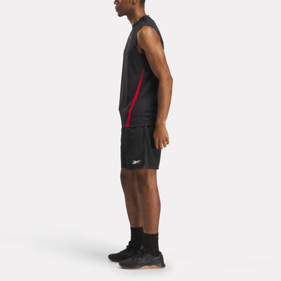 Reebok Apparel Men Basketball Mesh Shorts BLACK