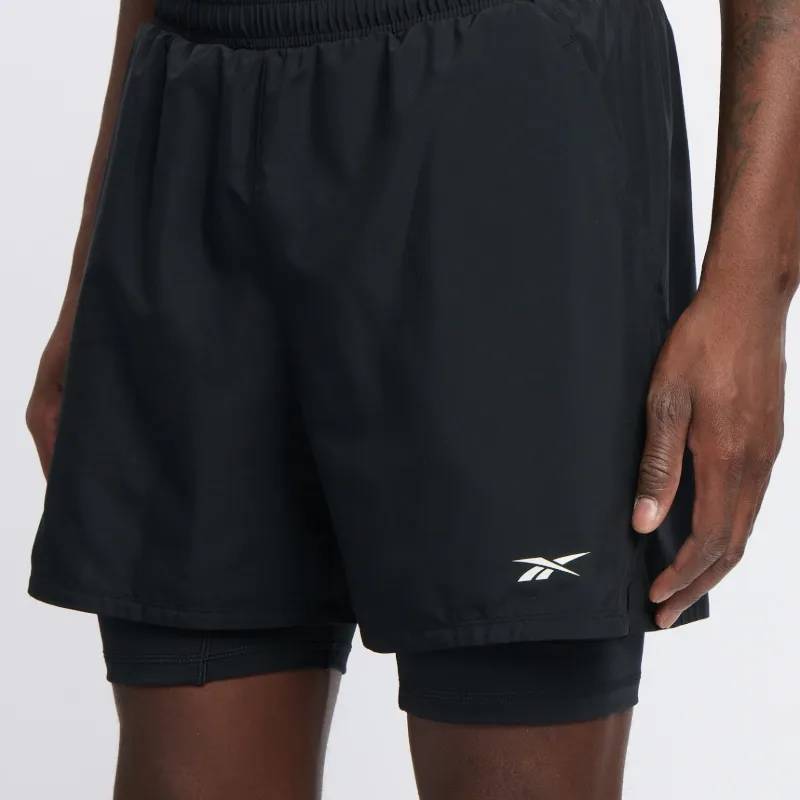 Reebok Apparel Men Athlete Hype 2-In-1 Shorts BLACK