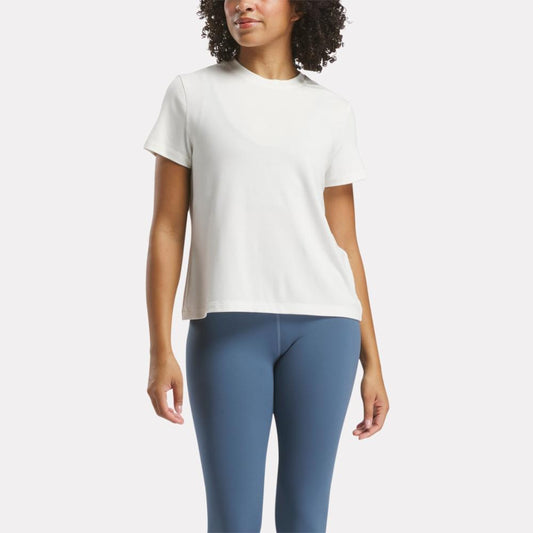 Reebok Apparel Women RBK-CHILL+DreamBlend T-Shirt CHALK