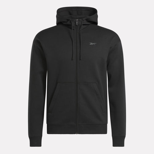 Reebok Apparel Men Athlete Full Zip Hoodie BLACK
