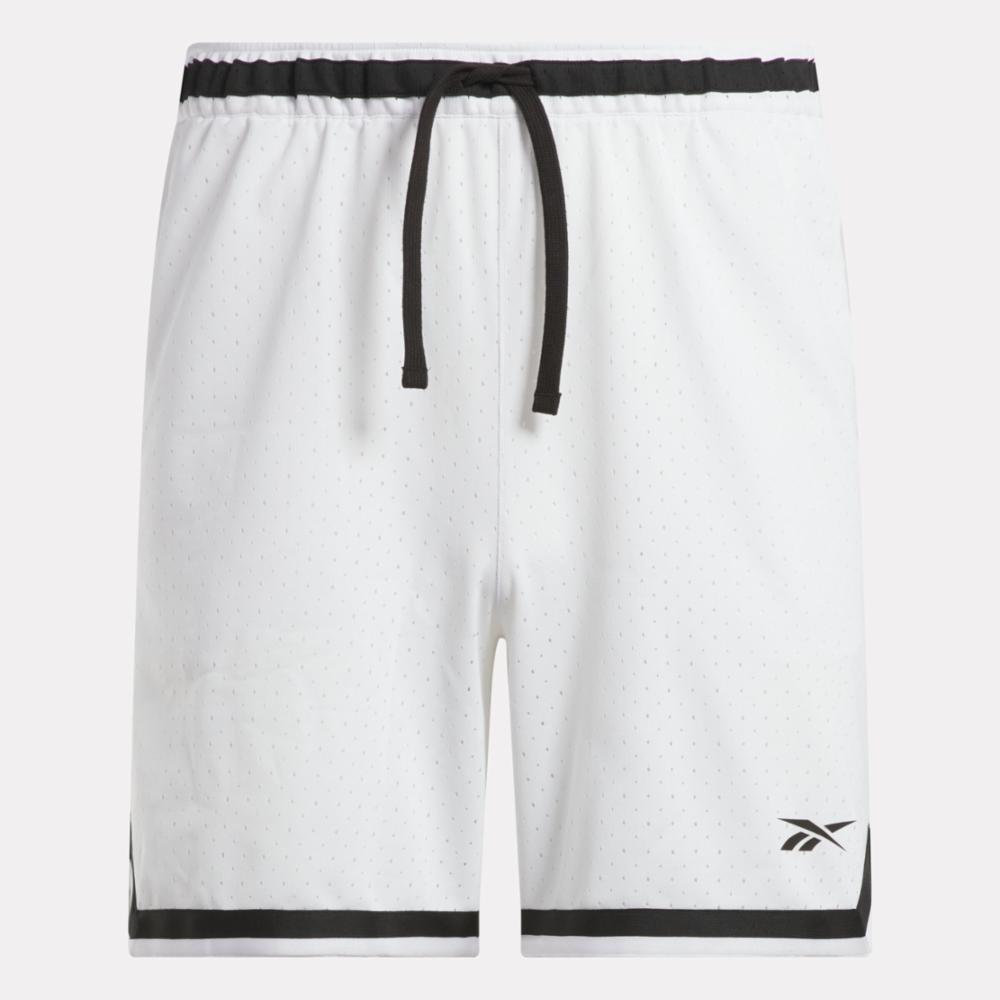 Reebok Apparel Men Basketball Transition Shorts 7" WHITE