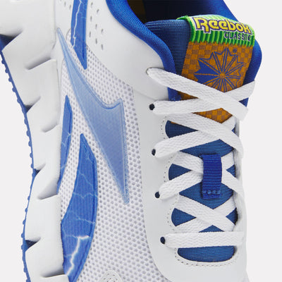 Reebok Footwear Kids Reebok x Sonic Zig Dynamica 2.0 Shoes - Grade School WHITE/BLUE/WHITE