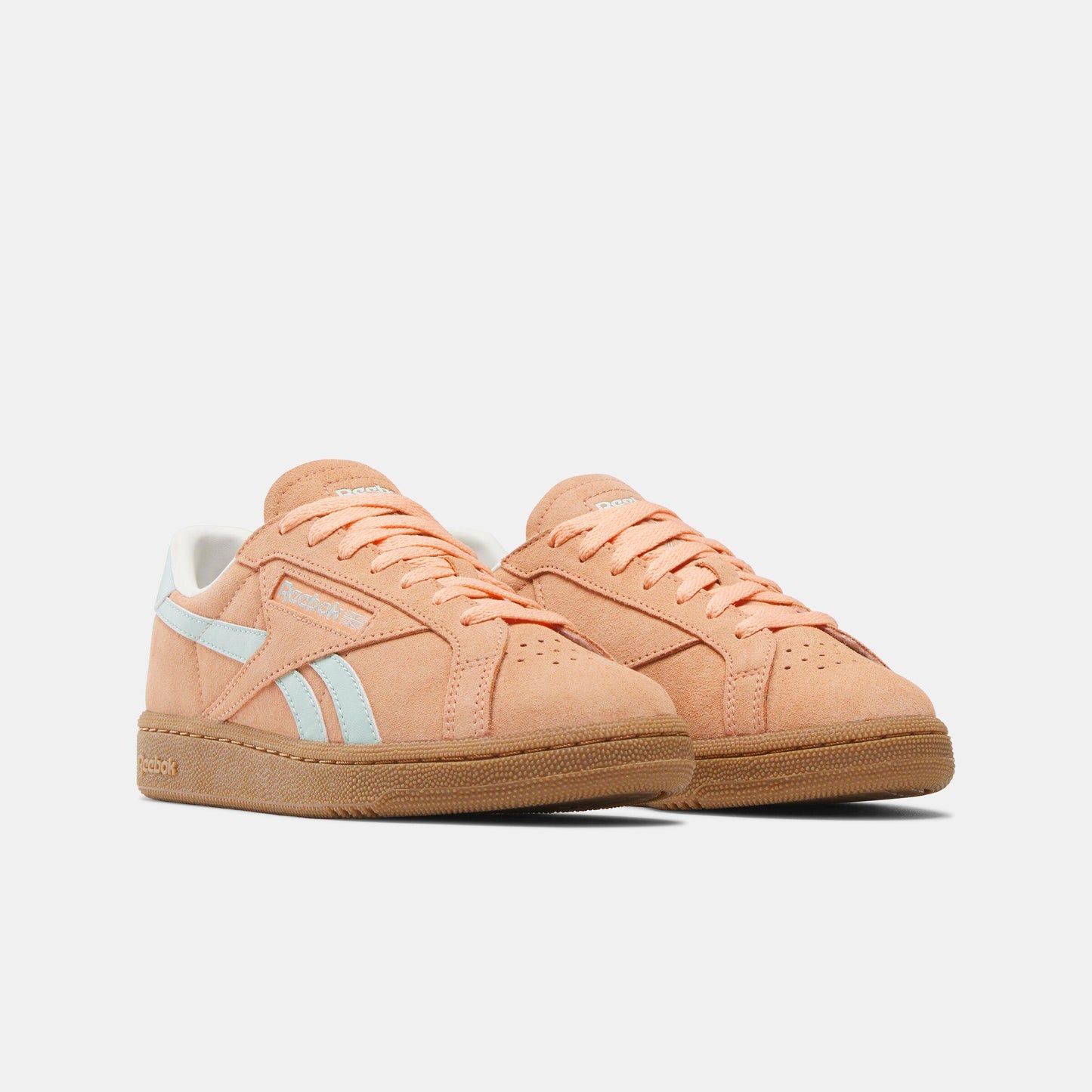 Reebok Footwear Women Club C Grounds UK Shoes SUNKISSEDORANGE/GLITCHAQUA/CHA