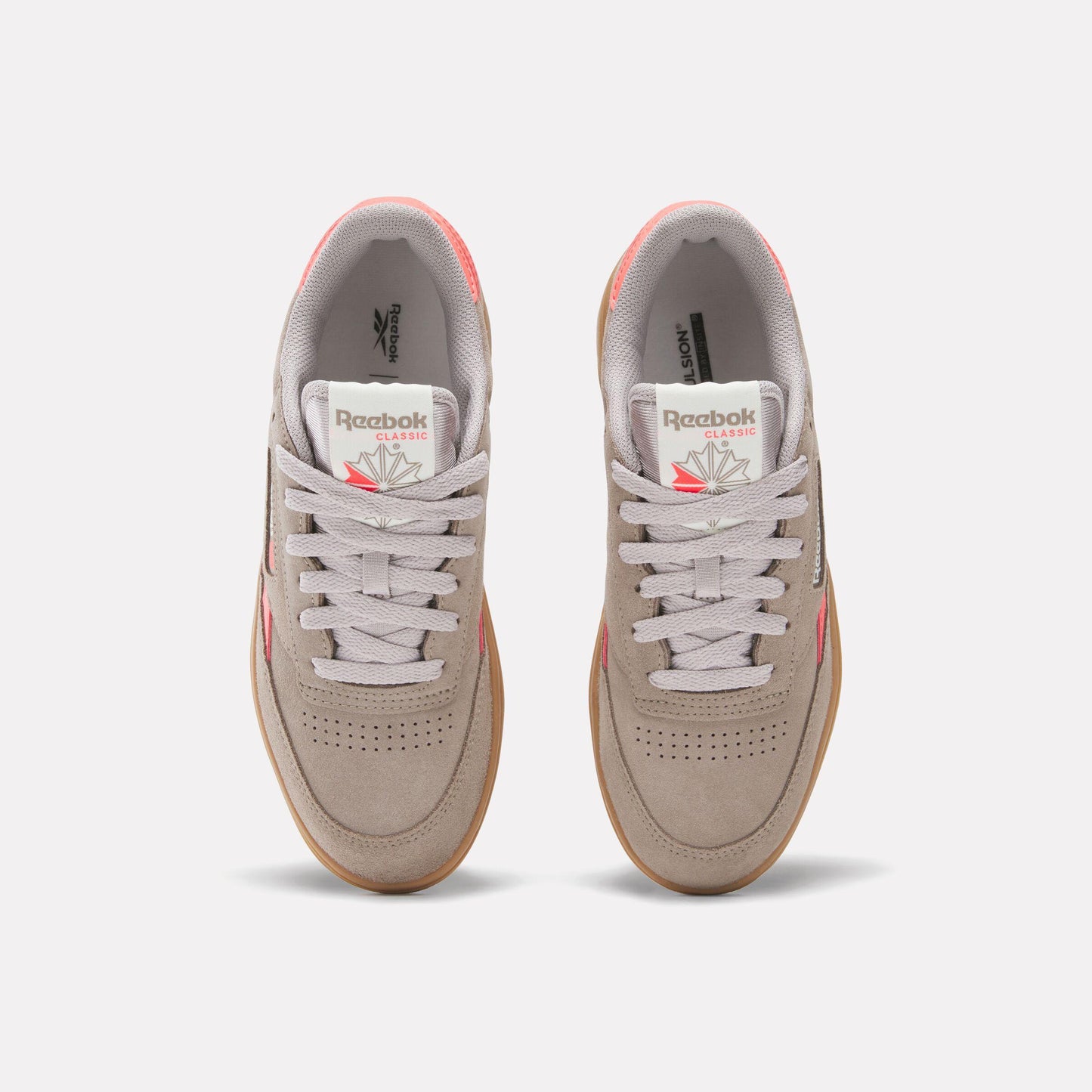 Reebok Footwear Women Club C Double Revenge Shoes GRITTY GREY/SUNSET CORAL/GUM