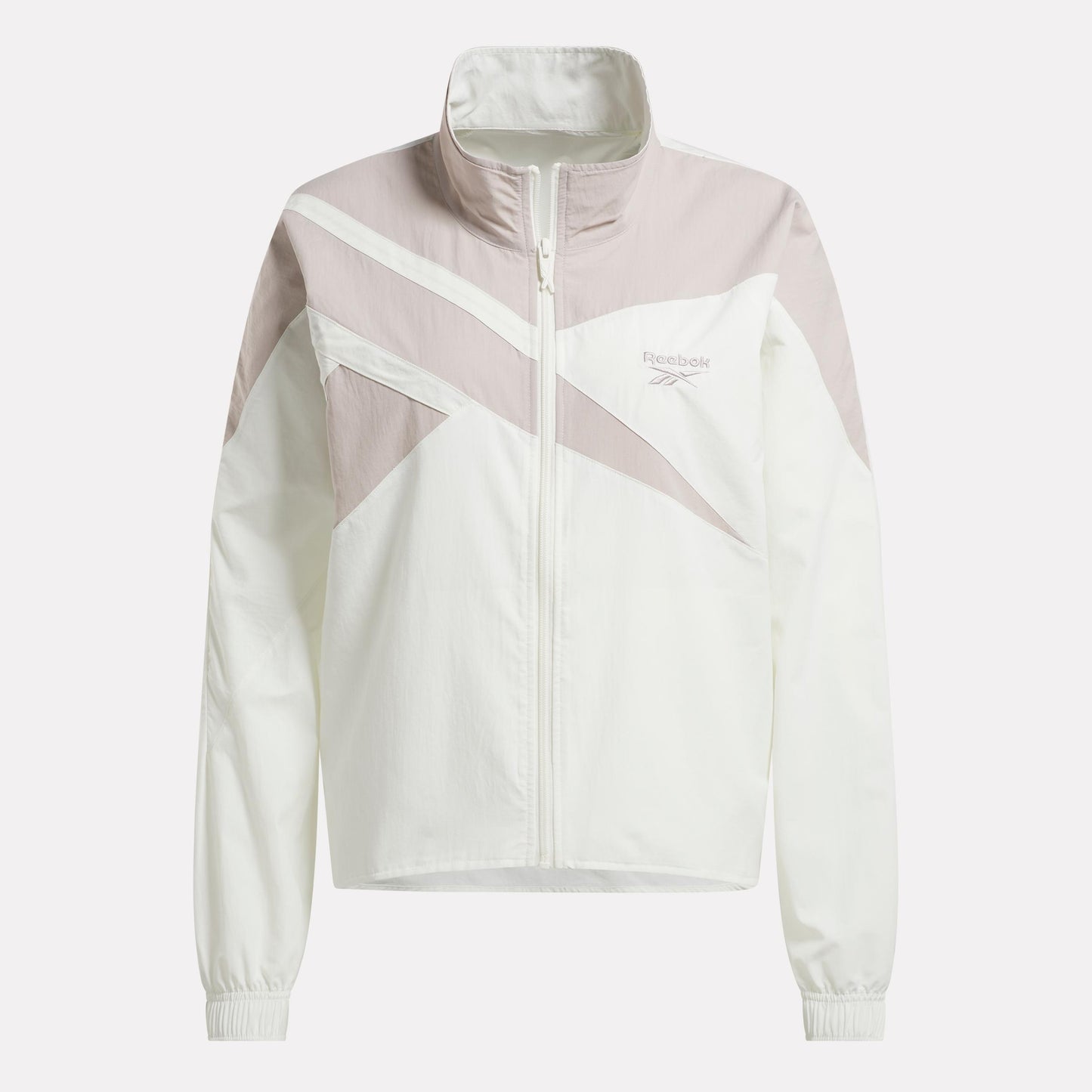 Reebok Apparel Women Open Hem Vector Track Jacket CHALK/HAZY GREY