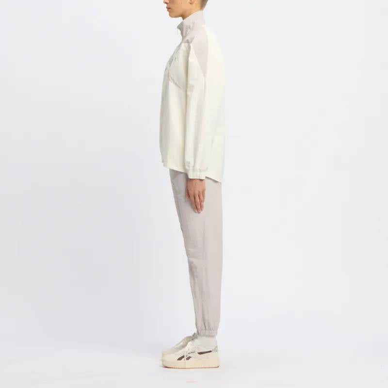 Reebok Apparel Women Open Hem Vector Track Jacket CHALK/HAZY GREY