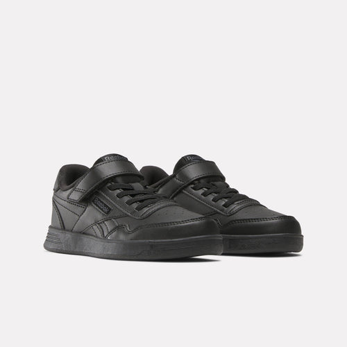 REEBOK FOOTWEAR KIDS Court Advance Elastic & Top Strap Shoes - Pre-School BLACK/BLACK/BLACK