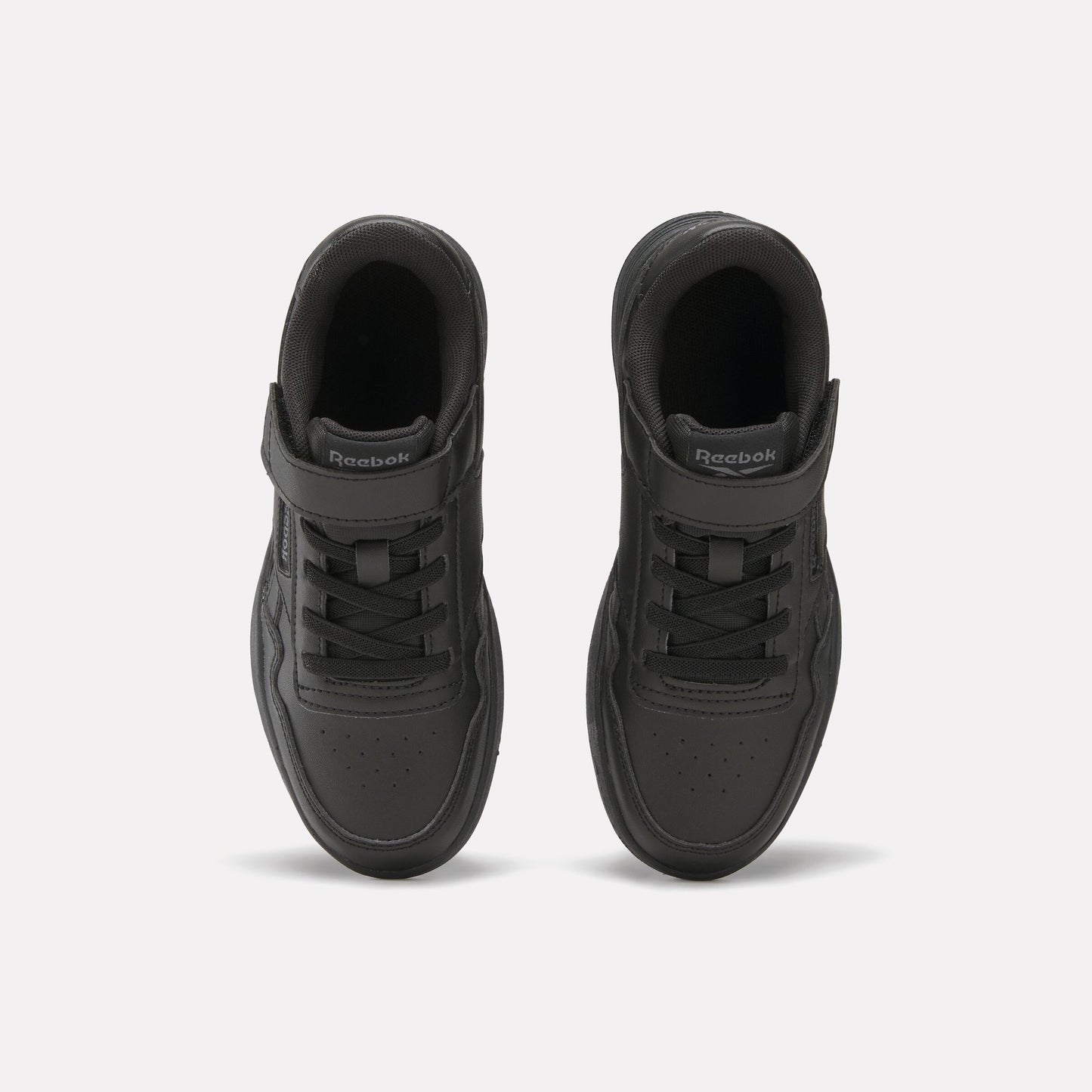 REEBOK FOOTWEAR KIDS Court Advance Elastic & Top Strap Shoes - Pre-School BLACK/BLACK/BLACK