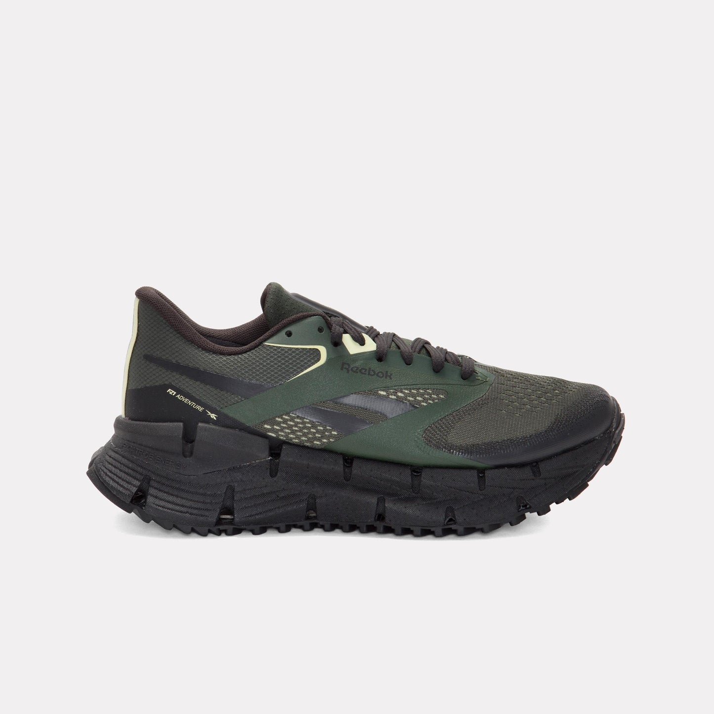 Reebok Footwear Men FloatZig 1 Adventure Shoes GRIT GREEN/WASHED BLACK/YELLOW