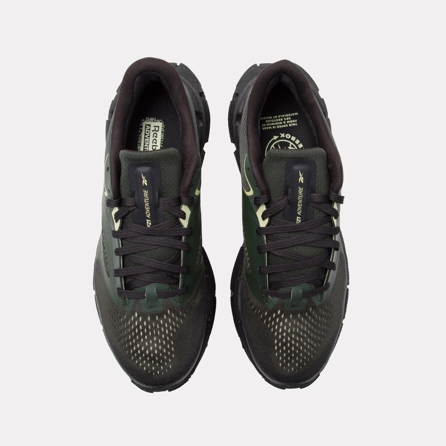 Reebok Footwear Men FloatZig 1 Adventure Shoes GRIT GREEN/WASHED BLACK/YELLOW