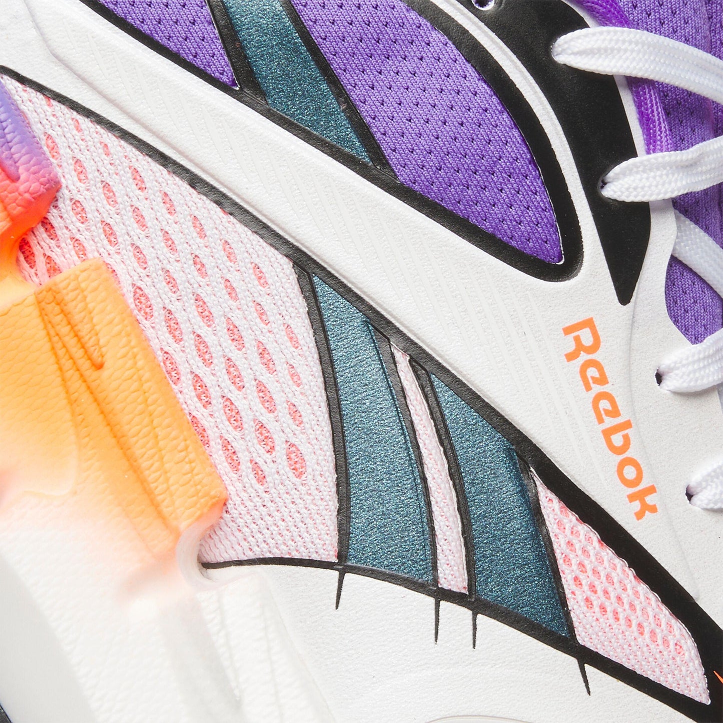 Reebok Footwear Men FloatZig 2 Running Shoes WHITE/ROYAL PURPLE/FLASH ORANG