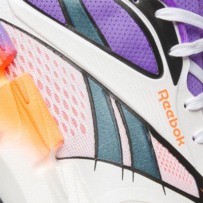 Reebok Footwear Men FloatZig 2 Running Shoes WHITE/ROYAL PURPLE/FLASH ORANG