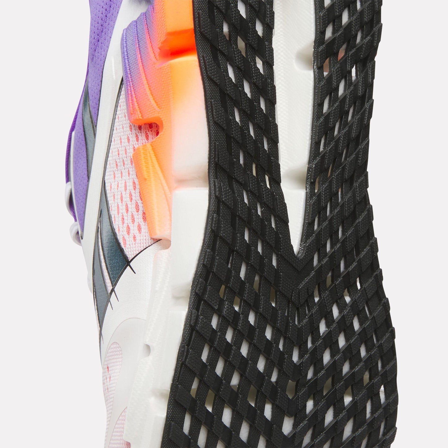 Reebok Footwear Men FloatZig 2 Running Shoes WHITE/ROYAL PURPLE/FLASH ORANG